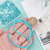 ARRICRAFT 2 Strands Faceted Rondelle Synthetic Turquoise Beads Strands TURQ-AR0001-38-4