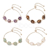 Natural Mixed Gemstone Beaded Sider Bracelets for Women BJEW-JB11306-02-2