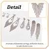 ANATTASOUL 6 Pairs 6 Style Crystal Rhinestone Teardrop & Kite & Tassel Dangle Stud Earrings EJEW-AN0002-24-3