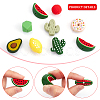 CHGCRAFT 12Pcs 6 Style Food Grade Eco-Friendly Silicone Beads SIL-CA0001-32-6