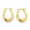 Twist Oval Hoop Earrings EJEW-G355-17G-1