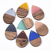 Resin & Walnut Wood Pendants RESI-T035-08-1