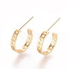 Brass Stud Earring Findings X-KK-T038-259G-2