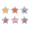 50Pcs 5 Colors Quicksand Sequin Plastic Cabochons KY-CJ0001-39-3