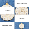 AHADERMAKER 8Pcs 4 Style  Brass Micro Pave Clear Cubic Zirconia Pendants ZIRC-GA0001-06-4