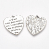 Tibetan Style Alloy Quote Pendants X-PALLOY-S177-20-2