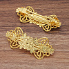 Brass Filigree Hair Barrette OHAR-PW0001-206AB-3