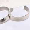 GOMAKERER 10Pcs 304 Stainless Steel Open Cuff Bangles BJEW-GO0001-02A-6