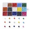 180G 15 Colors Glass Seed Beads SEED-JQ0003-01D-4mm-1