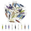 36Pcs 9 Styles Natural Mixed Gemstone Connector Charms PALLOY-AB00132-1