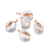 Natural Cultured Freshwater Pearl Pendants PEAR-E013-38D-2