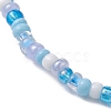 Glass Seed & Synthetic Turquoise Starfish Beaded Stretch Bracelet for Women BJEW-JB09709-01-4