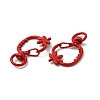 Spray Painted Alloy Swivel Lobster Claw Clasps X-FIND-A027-03-3