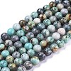 Natural Chrysocolla Beads Strands G-R477-8mm-1