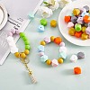 100Pcs Silicone Beads Mixed Color Hexagonal Silicone Beads Bulk Spacer Beads Silicone Bead Kit for Bracelet Necklace Keychain Jewelry Making JX307A-5