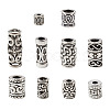 Kissitty Tube Hollow Tibetan Style Alloy Beads TIBEB-KS0001-04AS-14