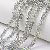 Electroplate Transparent Glass Beads Strands EGLA-A034-T1mm-S01-1