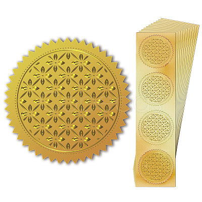 Self Adhesive Gold Foil Embossed Stickers DIY-WH0211-360-1