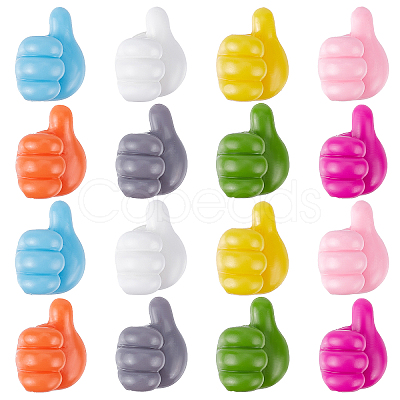 Gorgecraft 24Pcs 8 Colors Thumb Plastic Hook Hangers AJEW-GF0005-46-1