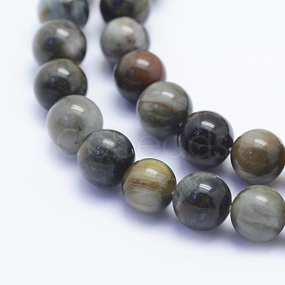 Natural Hawk's Eye Beads Strands G-L478-01-8mm-1