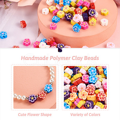 Fashewelry 200Pcs 8 Colors Handmade Polymer Clay Beads CLAY-FW0001-03-1