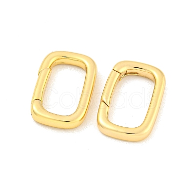 Brass Spring Gate Rings KK-K382-04G-1