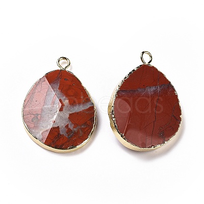 Natural Red Jasper Pendants G-I207-14P-G-1