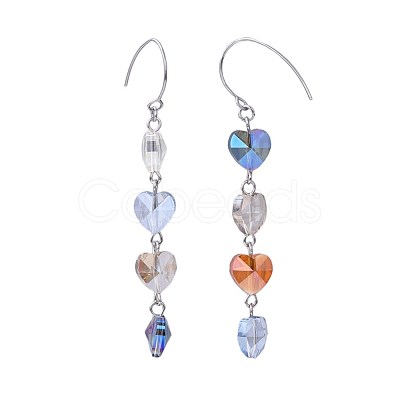 Electroplate Glass Dangle Earrings EJEW-JE03089-M-1