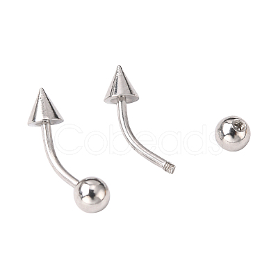 Non-Tarnish 316L Surgical Stainless Steel Eyebrow Ring AJEW-P002-A-10-1