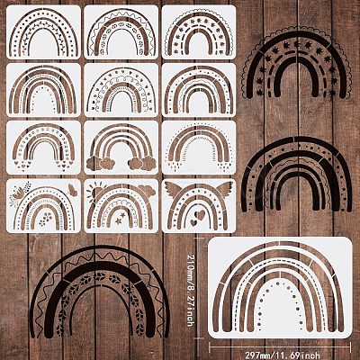 Plastic Reusable Drawing Painting Stencils Templates Sets DIY-WH0172-415-1