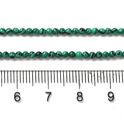 Synthetic Malachite Beads Strands G-B090-A13-01-1