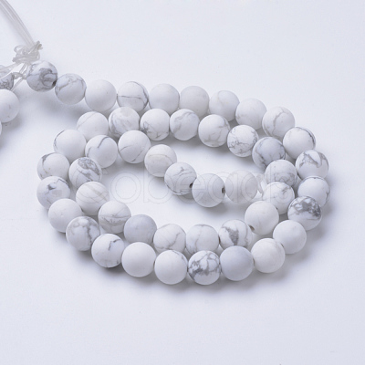 Natural Howlite Beads Strands G-T055-10mm-02-1