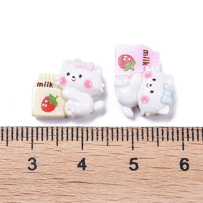 Opaque Cute Animal Resin Decoden Cabochons RESI-B024-02D-1