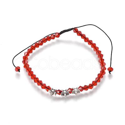 Adjustable Nylon Cord Braided Bead Bracelets BJEW-JB04521-06-1