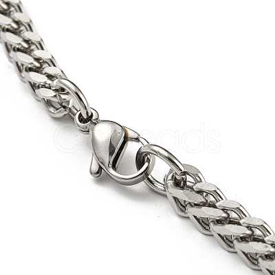 Non-Tarnish 201 Stainless Steel Cuban Link Chain Bracelets STAS-Z056-08P-1