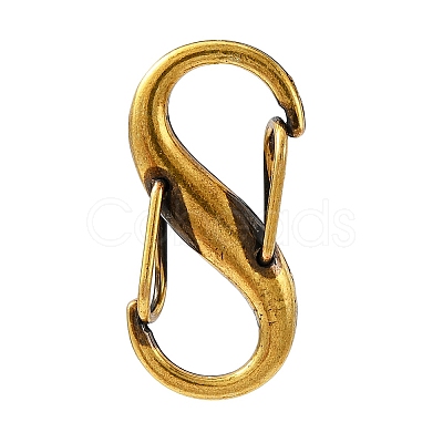 Tibetan Style Alloy Double S Snap Hook Spring Keychain Clasps FIND-YW0004-08AG-1