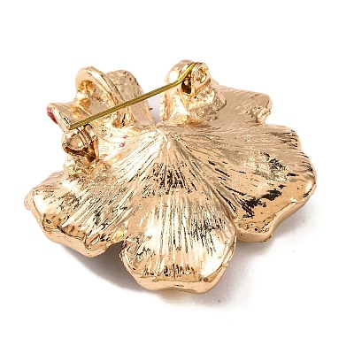 KC Gold Plated Alloy Crystal Rhinestone Brooches JEWB-L017-06KCG-1