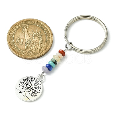 Alloy Tree of Life Pendant Keychain KEYC-JKC00591-02-1