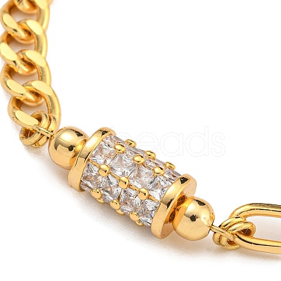 Brass Micro Pave Cubic Zirconia Bracelets for Women BJEW-U008-12G-1