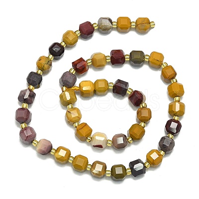 Natural Mookaite Beads Strands G-I376-D57-01-1