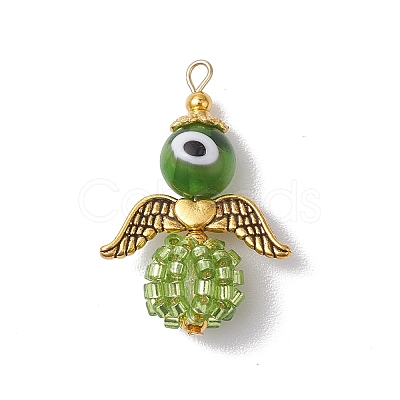 Glass Seed Beads Alloy Pendants PALLOY-MZ00282-02-1