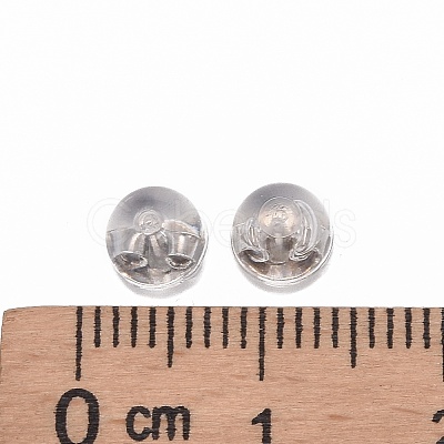 Anti-Tarnish Rhodium Plated 925 Sterling Silver Ear Nuts STER-E062-01P-1