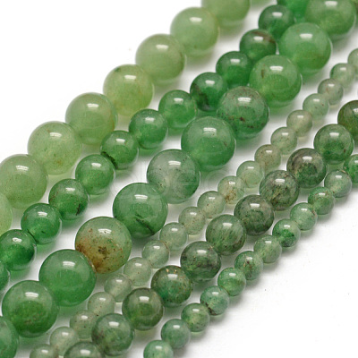 Natural Green Aventurine Beads Strands G-E380-02-6mm-1