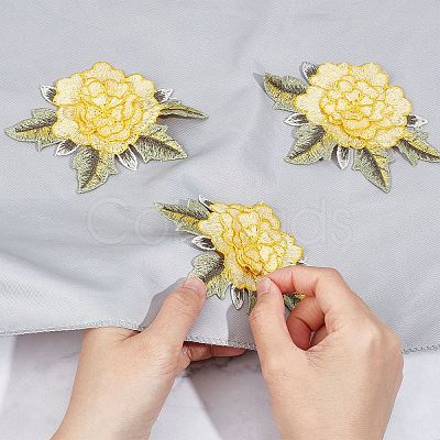 Peony Shape Water Soluable Multi-Layer Appliques PATC-WH0011-02-1