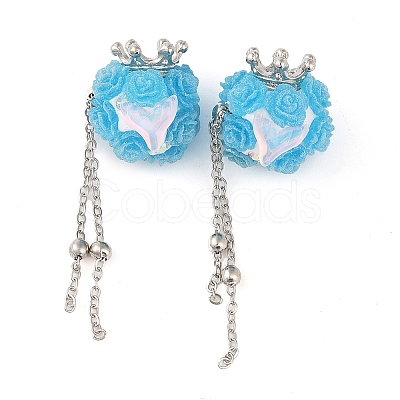 Handmade Luminous Polymer Clay Rhinestone Beads CLAY-H003-09P-03-1