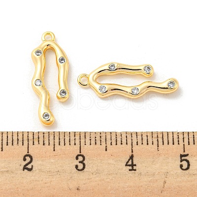 Brass Micro Pave Cubic Zirconia Pendants KK-Q809-17G-1