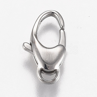 Tarnish Resistant Polished 316 Surgical Stainless Steel Lobster Claw Clasps STAS-Z013-05A-1