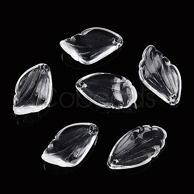 Transparent Glass Petal Beads GLAA-N001-11-1