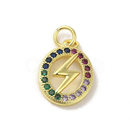 Brass Micro Pave Cubic Zirconia Pendants KK-M283-29C-02-1