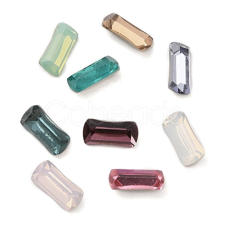 Pointed Back & Back Plated Glass Rhinestone Cabochons GLAA-B012-59A-1